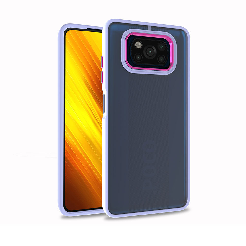 Xiaomi Poco X3 Kılıf Zore Flora Kapak Lila