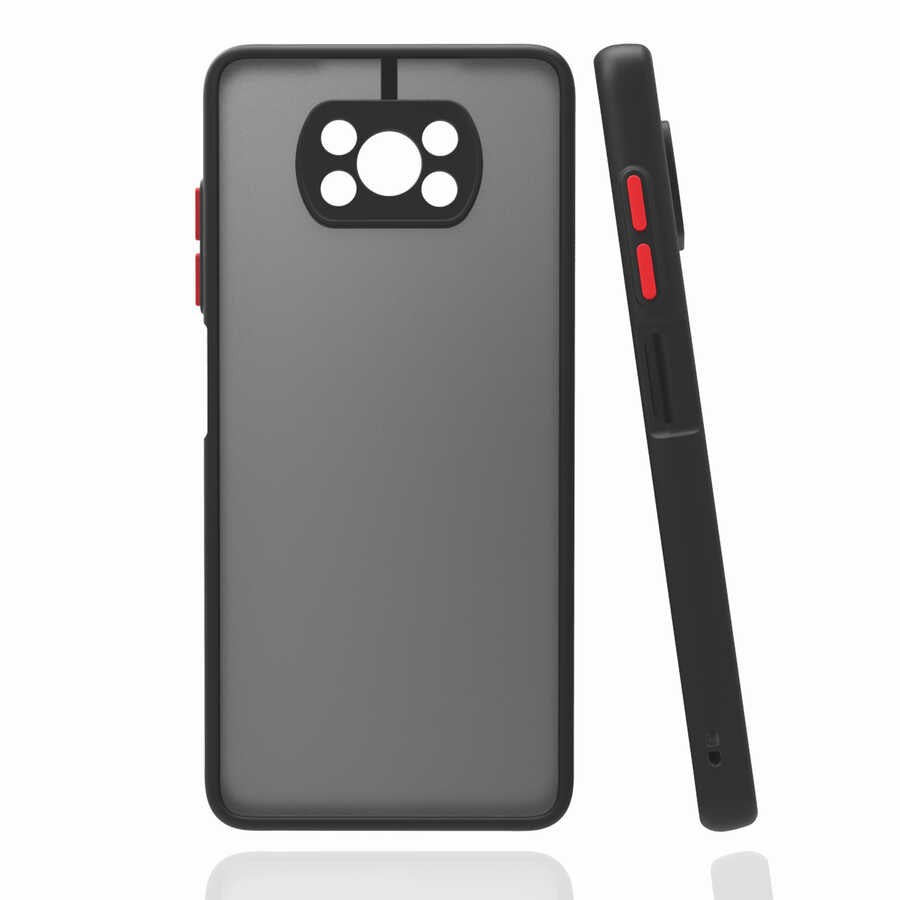 Xiaomi Poco X3 Kılıf Zore Hux Kapak Siyah