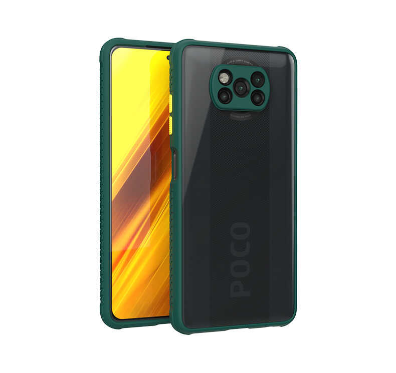 Xiaomi Poco X3 Kılıf Zore Kaff Kapak Koyu Yeşil
