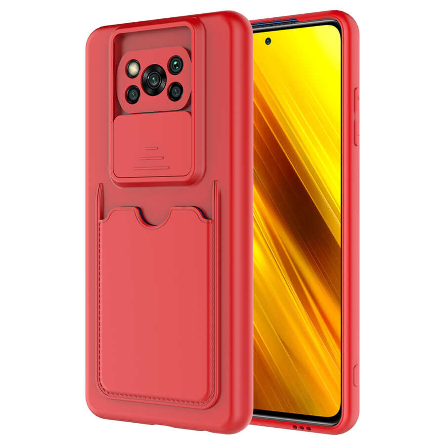 Xiaomi Poco X3 Kılıf Zore Kartix Kapak Koyu Yeşil