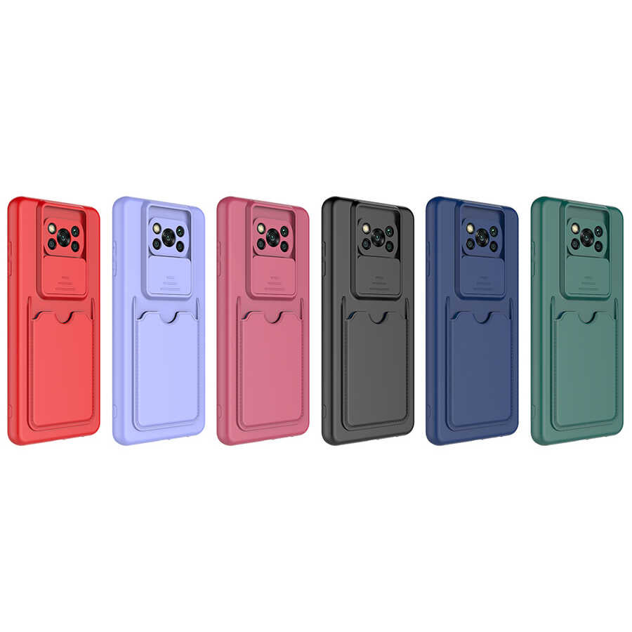 Xiaomi Poco X3 Kılıf Zore Kartix Kapak Siyah