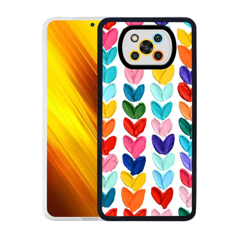 Xiaomi Poco X3 Kılıf Zore M-Fit Desenli Kapak Love Story No2
