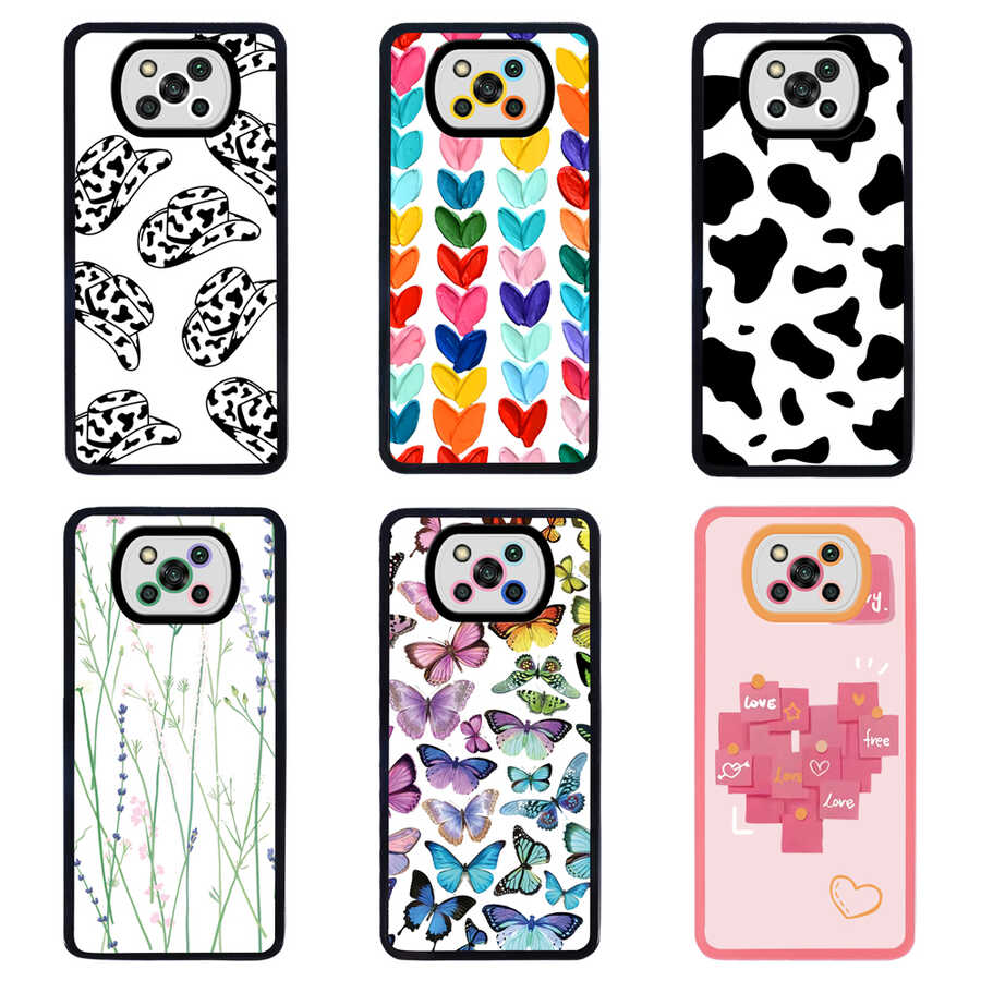 Xiaomi Poco X3 Kılıf Zore M-Fit Desenli Kapak Flower No4