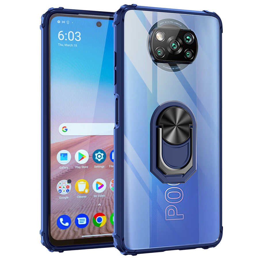 Xiaomi Poco X3 Kılıf Zore Mola Kapak Lacivert