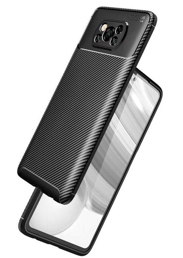Xiaomi Poco X3 Kılıf Zore Negro Silikon Kapak Kahverengi