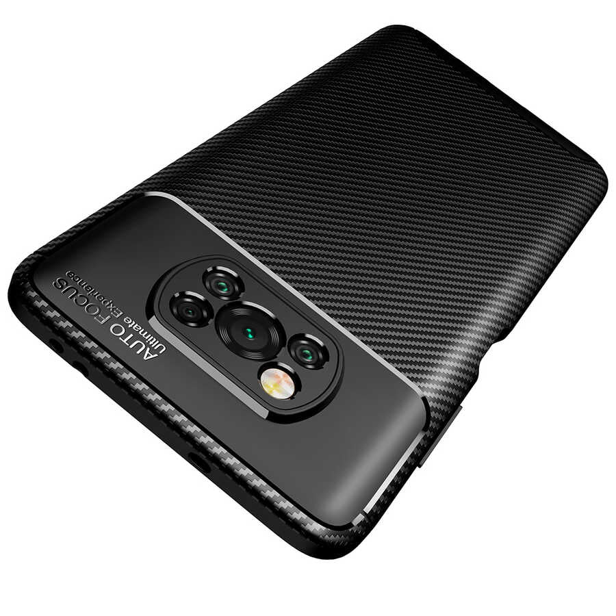 Xiaomi Poco X3 Kılıf Zore Negro Silikon Kapak Kahverengi
