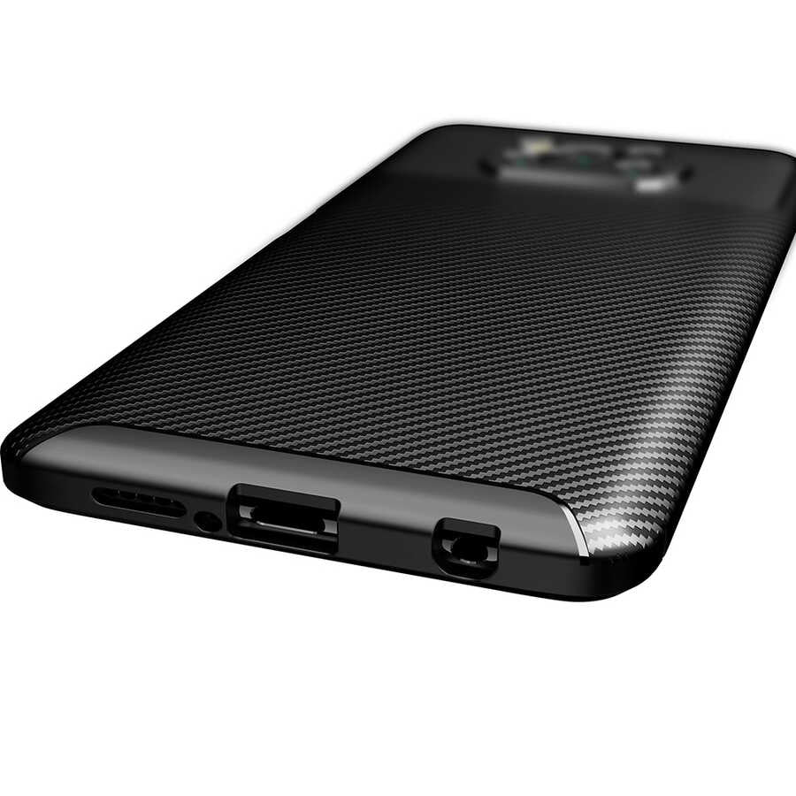 Xiaomi Poco X3 Kılıf Zore Negro Silikon Kapak Kahverengi