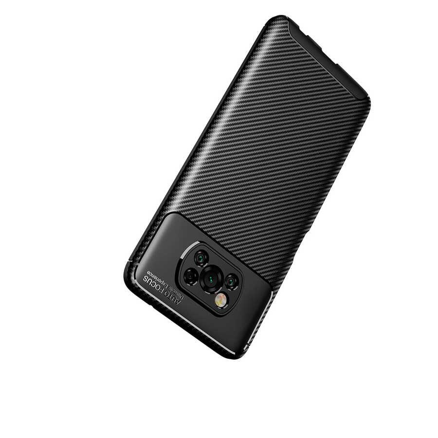 Xiaomi Poco X3 Kılıf Zore Negro Silikon Kapak Kahverengi