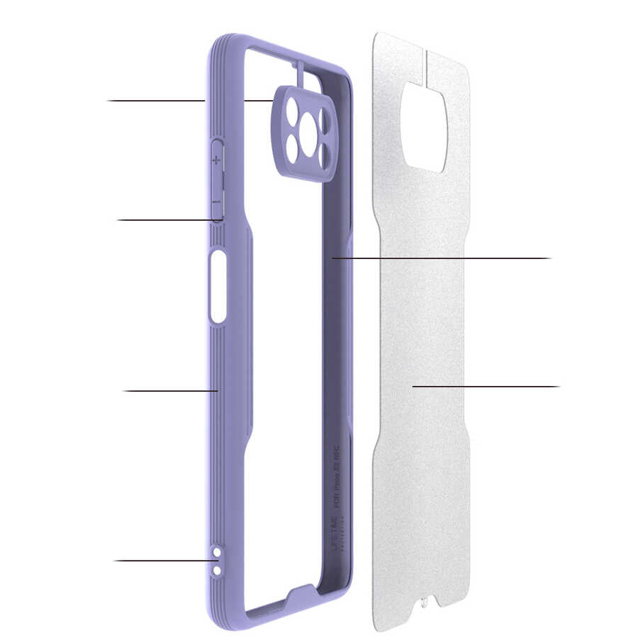 Xiaomi Poco X3 Kılıf Zore Parfe Kapak Kırmızı