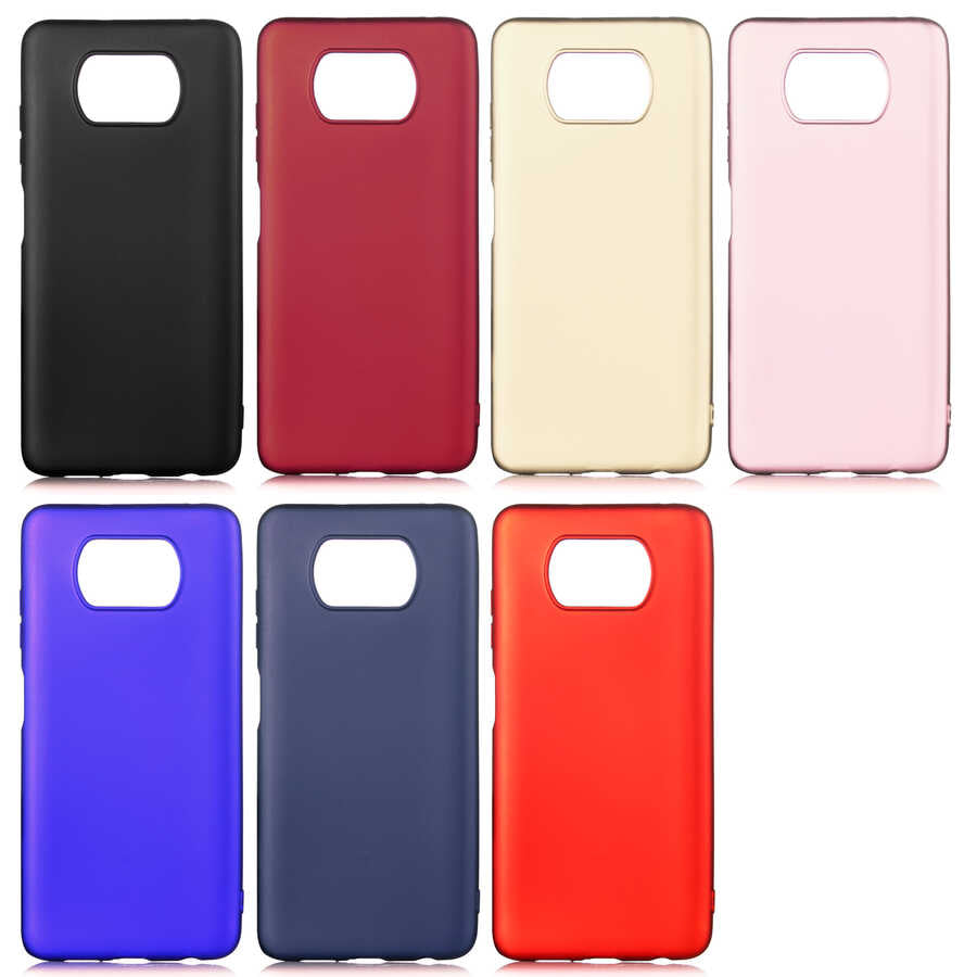 Xiaomi Poco X3 Kılıf Zore Premier Silikon Kapak Saks Mavi