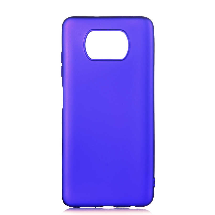 Xiaomi Poco X3 Kılıf Zore Premier Silikon Kapak Saks Mavi