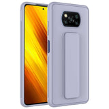 Xiaomi Poco X3 Kılıf Zore Qstand Kapak Gri