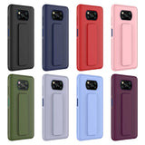 Xiaomi Poco X3 Kılıf Zore Qstand Kapak Siyah
