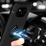 Xiaomi Poco X3 Kılıf Zore Ravel Silikon Kapak Siyah-Kırmızı