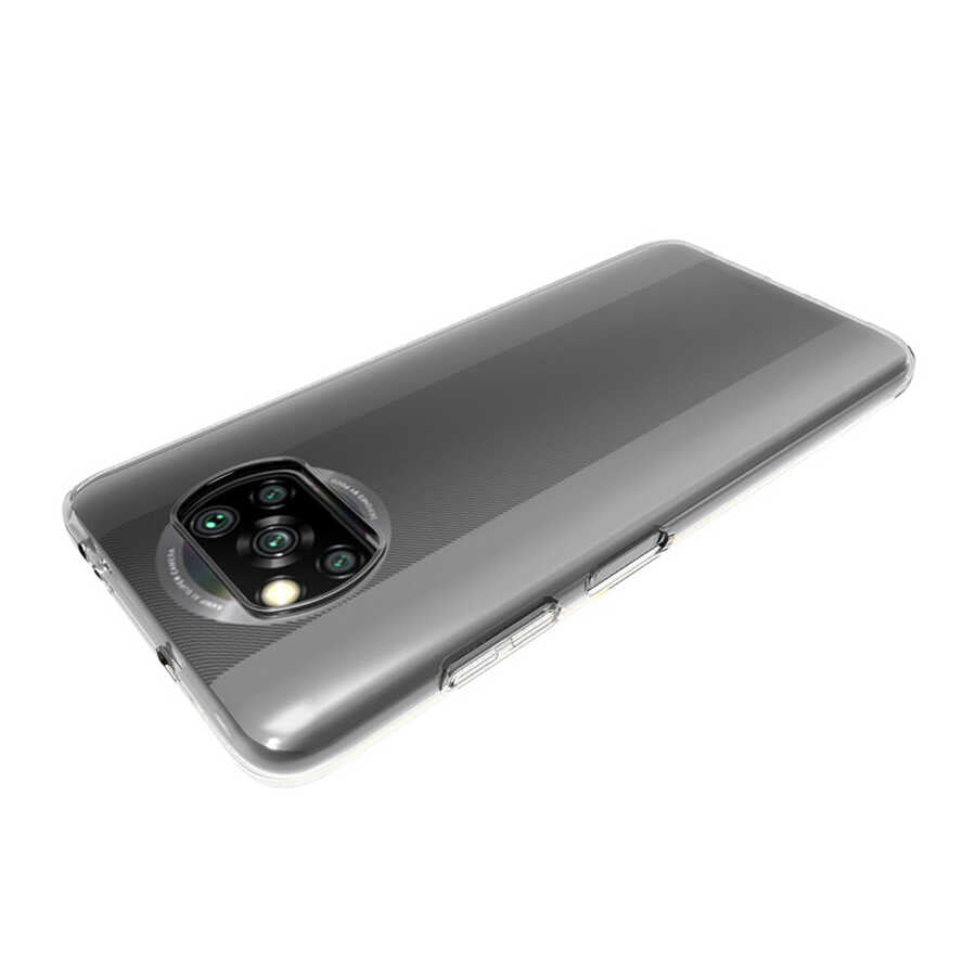 Xiaomi Poco X3 Kılıf Zore Süper Silikon Kapak Renksiz