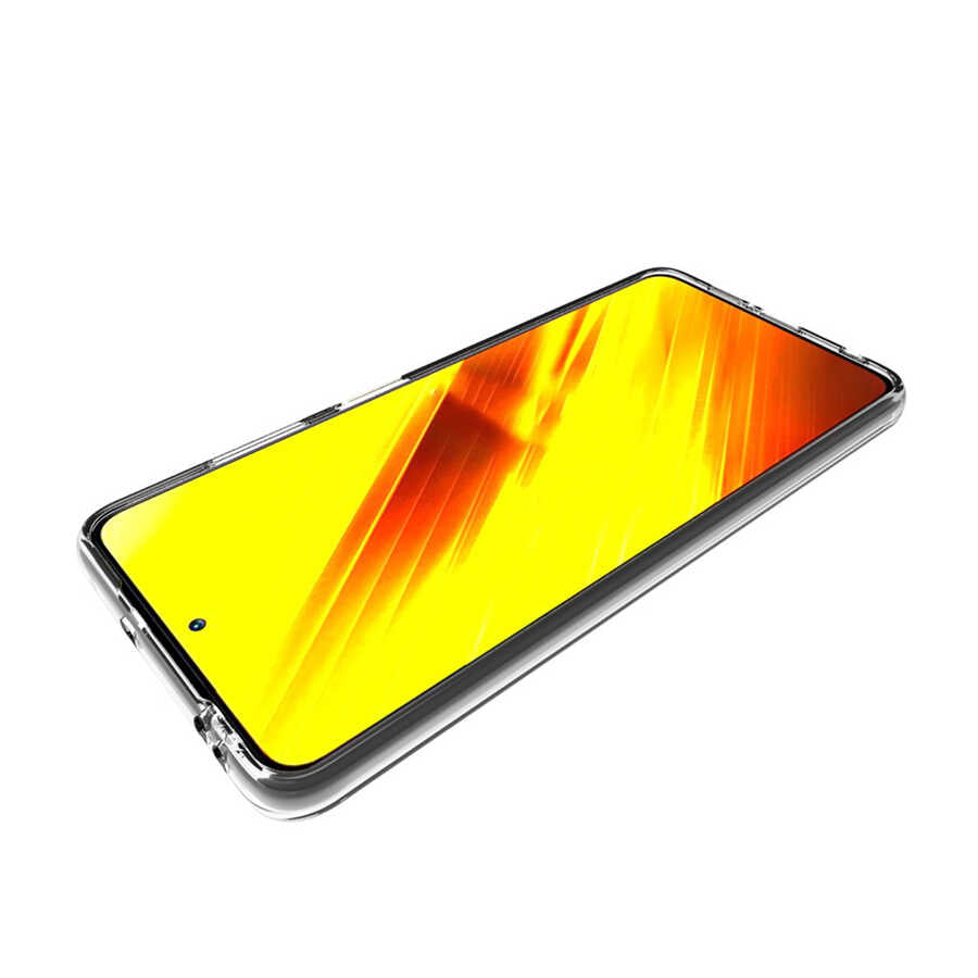 Xiaomi Poco X3 Kılıf Zore Süper Silikon Kapak Renksiz