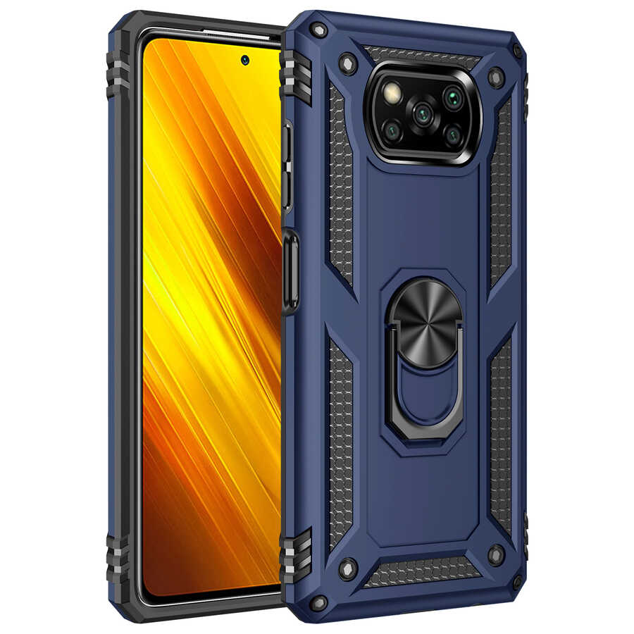 Xiaomi Poco X3 Kılıf Zore Vega Kapak Rose Gold