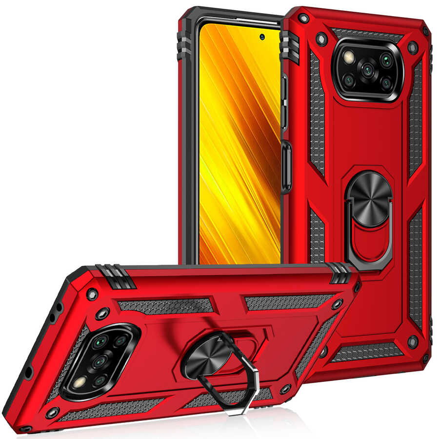 Xiaomi Poco X3 Kılıf Zore Vega Kapak Mavi