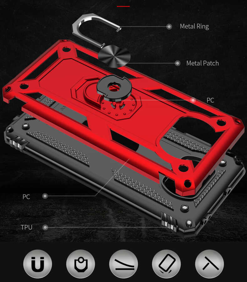 Xiaomi Poco X3 Kılıf Zore Vega Kapak Mavi