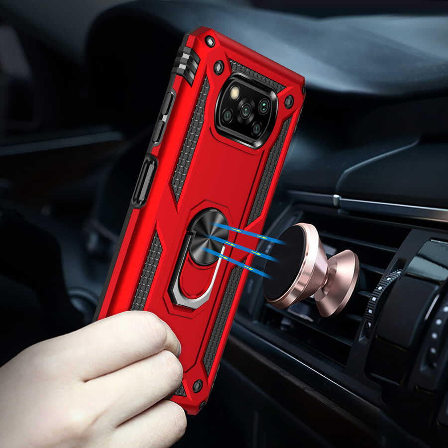 Xiaomi Poco X3 Kılıf Zore Vega Kapak Rose Gold