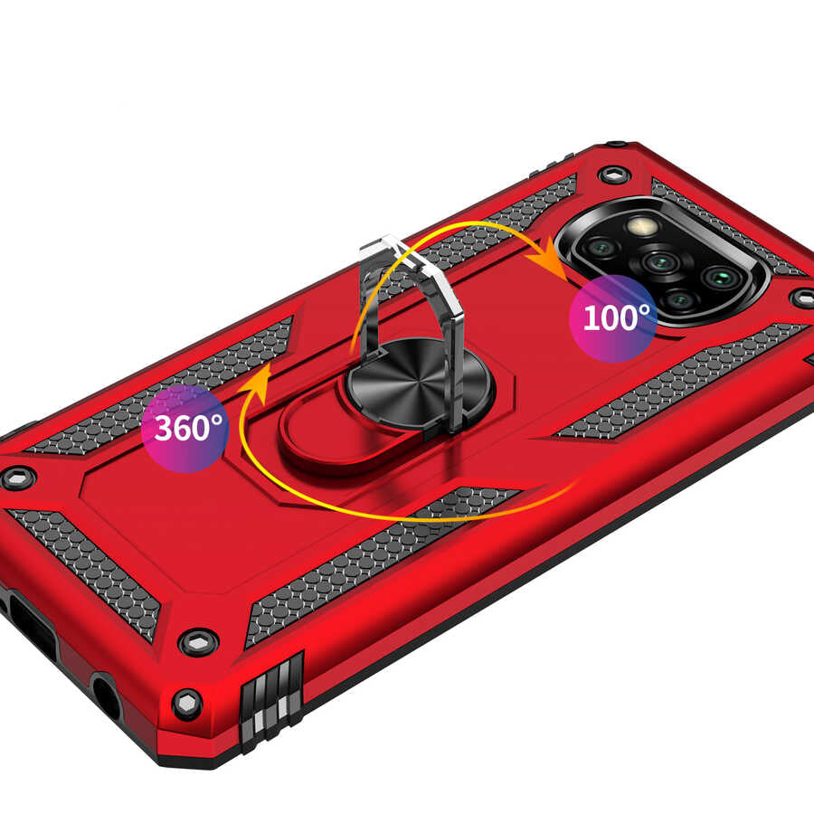 Xiaomi Poco X3 Kılıf Zore Vega Kapak Rose Gold