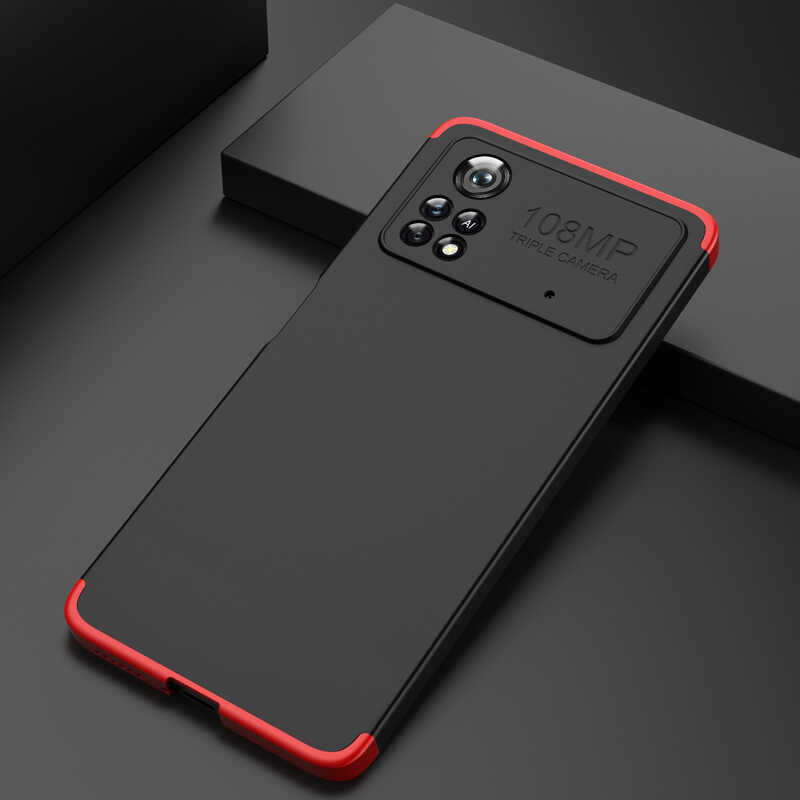 Xiaomi Poco X4 Pro 5G Kılıf Zore Ays Kapak Siyah-Gri