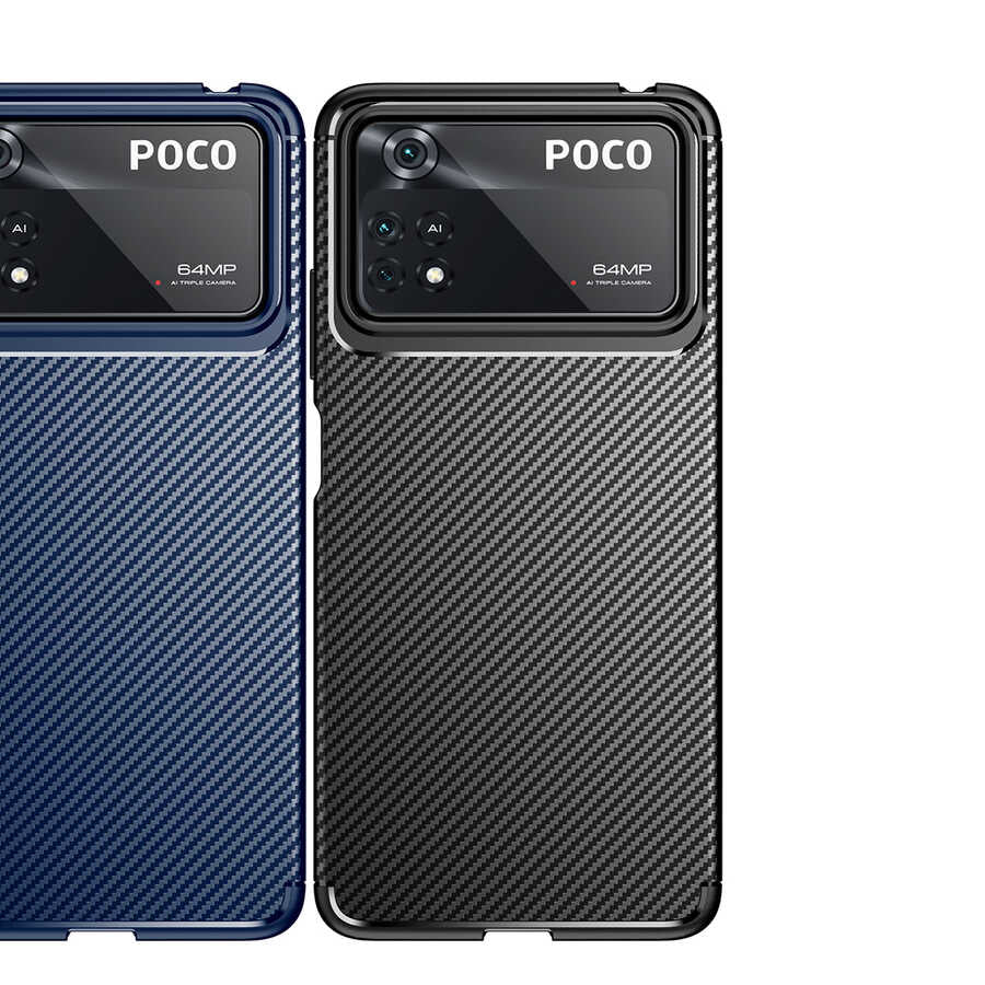 Xiaomi Poco X4 Pro 5G Kılıf Zore Negro Silikon Kapak Lacivert