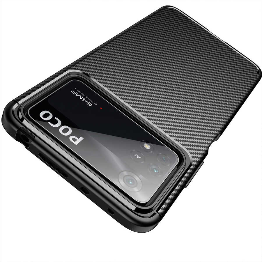Xiaomi Poco X4 Pro 5G Kılıf Zore Negro Silikon Kapak Lacivert