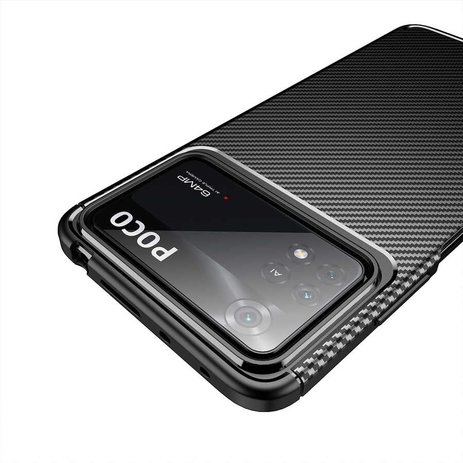 Xiaomi Poco X4 Pro 5G Kılıf Zore Negro Silikon Kapak Lacivert