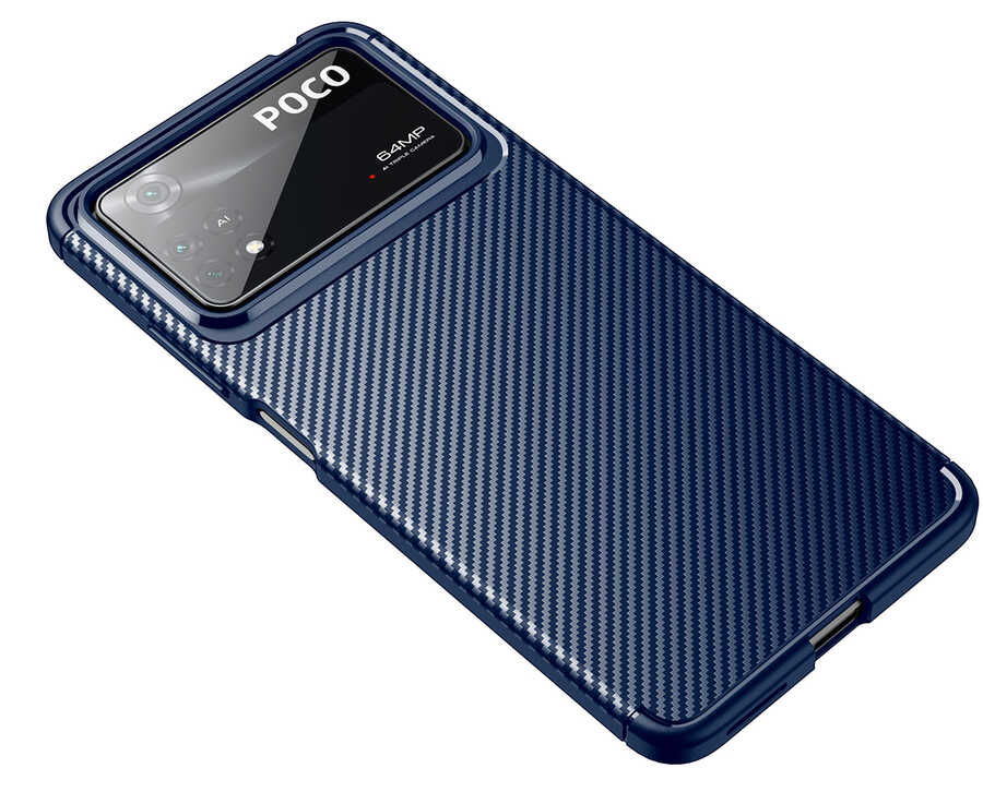 Xiaomi Poco X4 Pro 5G Kılıf Zore Negro Silikon Kapak Lacivert
