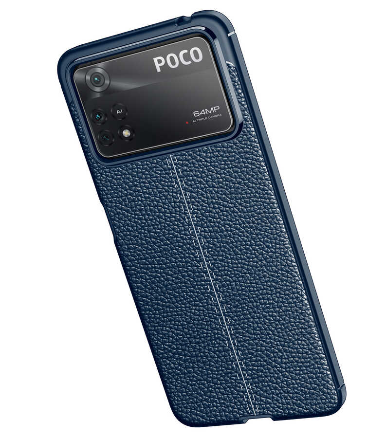 Xiaomi Poco X4 Pro 5G Kılıf Zore Niss Silikon Kapak Lacivert