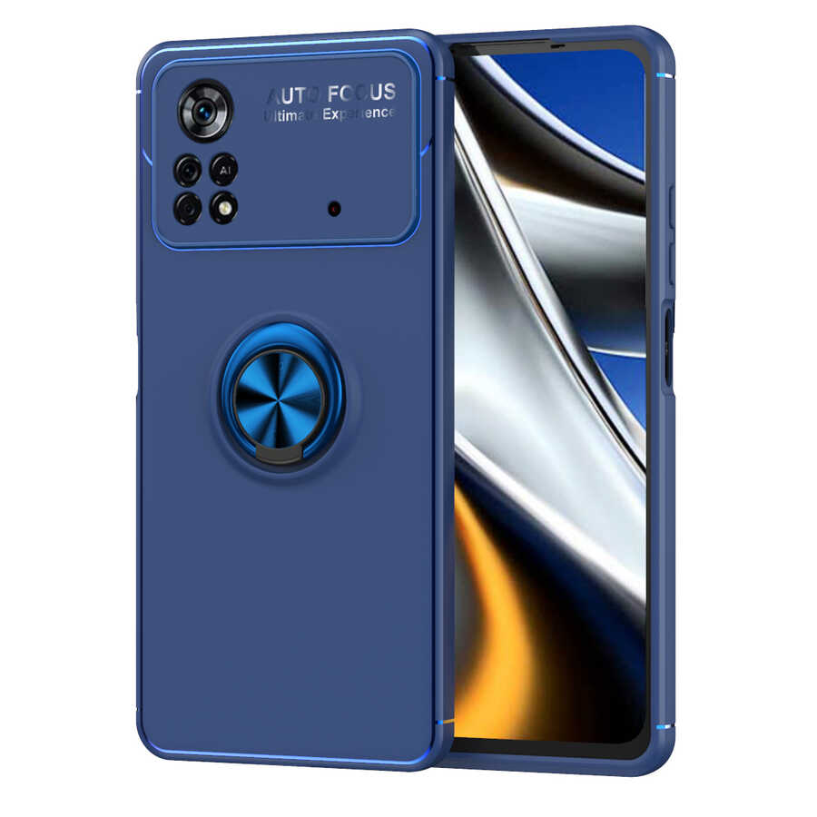 Xiaomi Poco X4 Pro 5G Kılıf Zore Ravel Silikon Kapak Siyah-Rose Gold