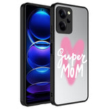 Xiaomi Poco X5 Pro Kılıf Aynalı Desenli Kamera Korumalı Parlak Zore Mirror Kapak Süper Anne
