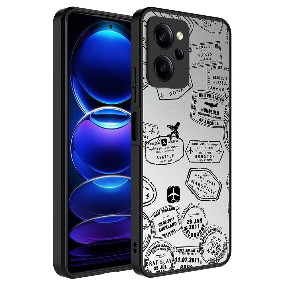 Xiaomi Poco X5 Pro Kılıf Aynalı Desenli Kamera Korumalı Parlak Zore Mirror Kapak Seyahat