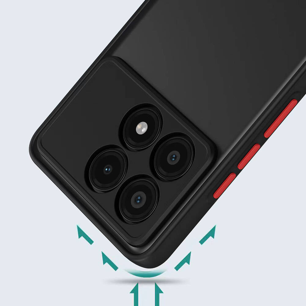 Xiaomi Poco X6 Pro Kılıf Zore Hux Kapak Siyah