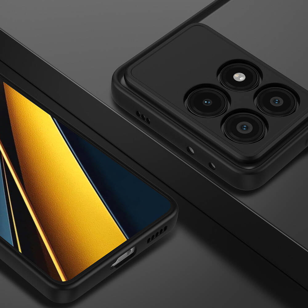 Xiaomi Poco X6 Pro Kılıf Zore Hux Kapak Siyah