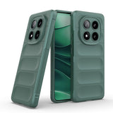 Xiaomi Poco X7 Kılıf Esnek TPU Oyuklu Arka Yüzey Tasarımlı Zore Etnik Silikon Kapak Koyu Yeşil