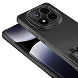 Xiaomi Poco X7 Kılıf Kamera Korumalı Logo Gösteren Zore Omega Kapak Siyah
