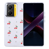 Xiaomi Poco X7 Pro Kılıf Airbag Tasarımlı Simli Şeffaf Zore Kutup Kapak Kiraz