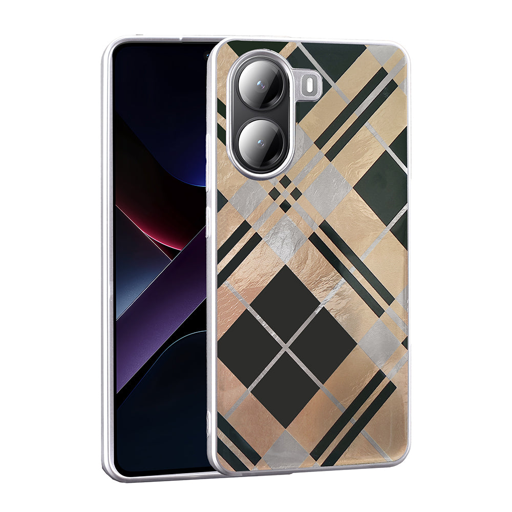 Xiaomi Poco X7 Pro Kılıf Desenli Zore Mep Kapak Gri Leopar