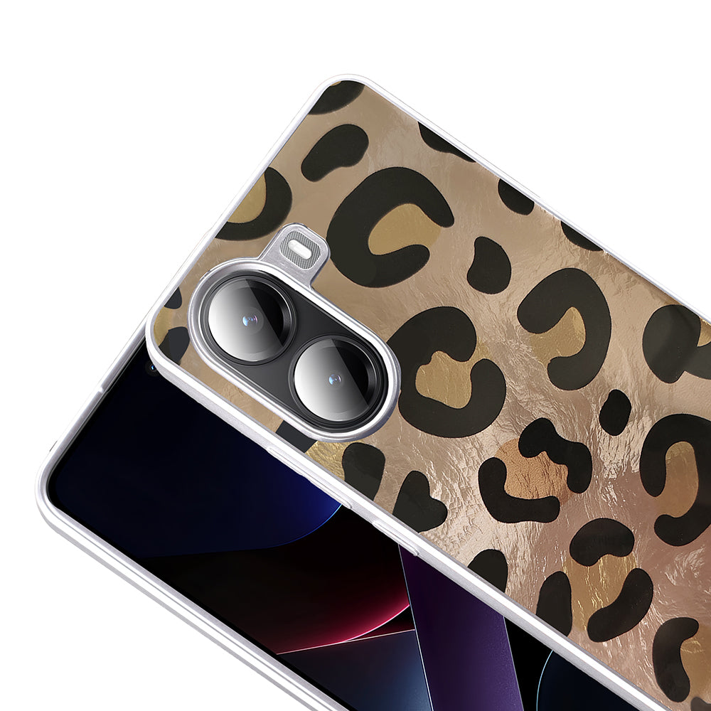 Xiaomi Poco X7 Pro Kılıf Desenli Zore Mep Kapak Gri Leopar