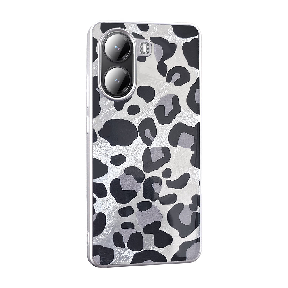 Xiaomi Poco X7 Pro Kılıf Desenli Zore Mep Kapak Gri Leopar