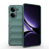 Xiaomi Poco X7 Pro Kılıf Esnek TPU Oyuklu Arka Yüzey Tasarımlı Zore Etnik Silikon Kapak Koyu Yeşil