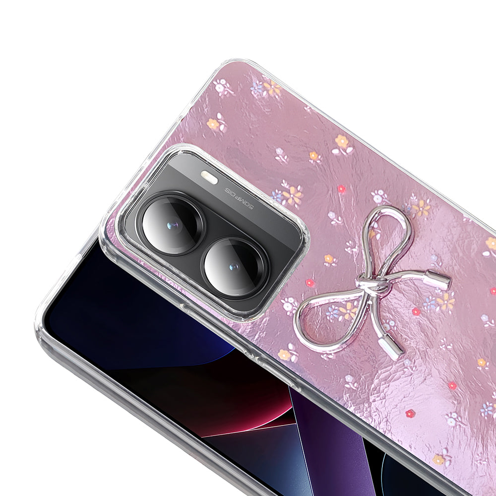 Xiaomi Poco X7 Pro Kılıf Kamera Korumalı Figürlü Zore Ponti Silikon Kapak Beyaz