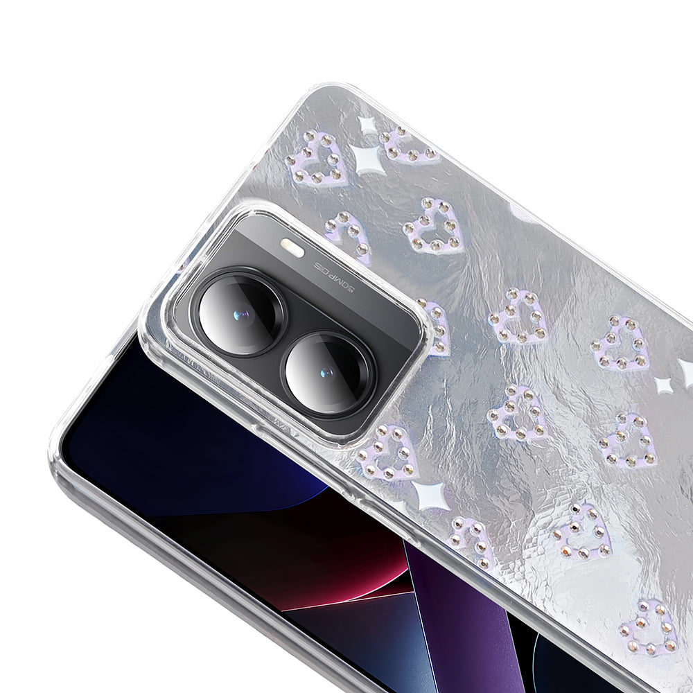 Xiaomi Poco X7 Pro Kılıf Kamera Korumalı Figürlü Zore Ponti Silikon Kapak Beyaz