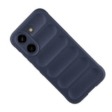 Xiaomi Poco X8 Pro Kılıf Esnek TPU Oyuklu Arka Yüzey Tasarımlı Etnik Silikon Kapak Lacivert