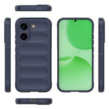 Xiaomi Poco X8 Pro Kılıf Esnek TPU Oyuklu Arka Yüzey Tasarımlı Etnik Silikon Kapak Lacivert