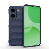 Xiaomi Poco X8 Pro Kılıf Esnek TPU Oyuklu Arka Yüzey Tasarımlı Etnik Silikon Kapak Lacivert
