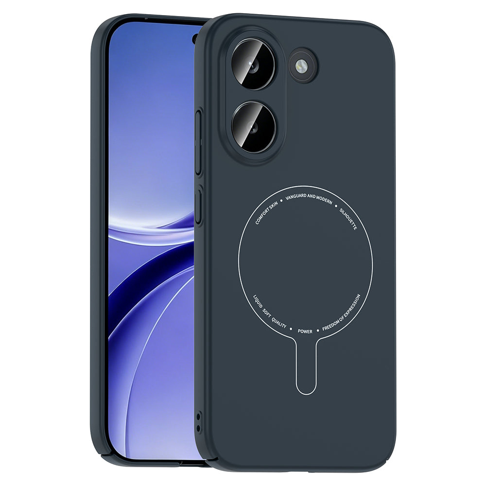 Xiaomi Poco X8 Pro Kılıf M-Safe Şarj Özellikli Kamera Korumalı Zore Elio Sert PC Kapak Lacivert