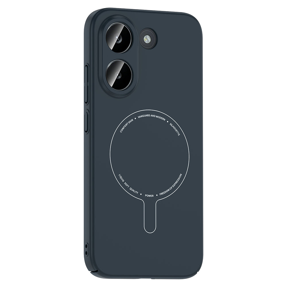 Xiaomi Poco X8 Pro Kılıf M-Safe Şarj Özellikli Kamera Korumalı Zore Elio Sert PC Kapak Lacivert